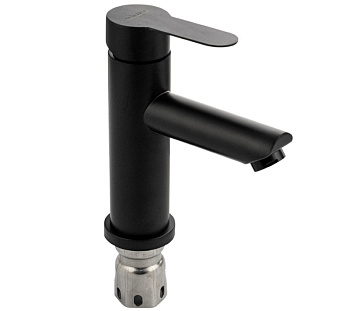 Смеситель MAGNUS раков. литой корпус ЧЕРНЫЙ нерж. 9449